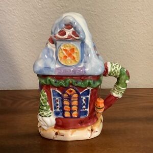 Holiday Seasons Christmas Hand Painted Ceramic Covered House Mug
